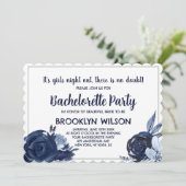 Belle Bachelorette Bleue Invitations (Debout devant)