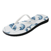 Belle Baleines Bleues et Narwhals | Tongs (Incliné)