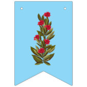 Belle bannière fleurie sur arrière - plan bleu (Deuxième drapeau)