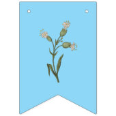 Belle bannière florale sur fond bleu (Premier drapeau)