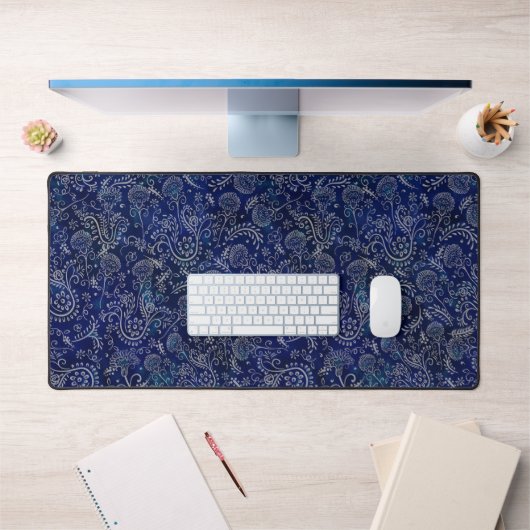 Belle Batik Bleu Dreamy Botaniques (Bureau 1)