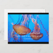 Belle Bible de méduse Verse Carte postale (Devant / Derrière)