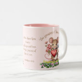 Belle Bible Écriture Mug Souris Coeur rose (Devant droit)