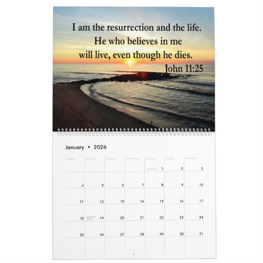 BELLE BIBLE ET SCRIPTURE CITE CALENDRIER (Jan 2026)