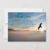 Belle Bird Sunset Funeral Merci Carte de note (Devant)