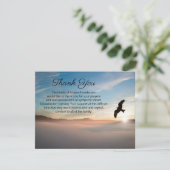 Belle Bird Sunset Funeral Merci Carte de note (Debout devant)