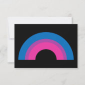 Belle Bisexual Pride Rainbow Flag Carte noire (Devant)