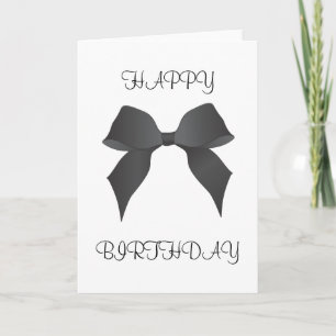 Belle Black Bow Bonne carte d'anniversaire