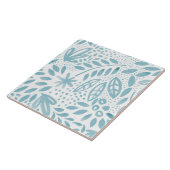 Belle Blue Floral Ceramic Tile Tegeltje (Zijkant)