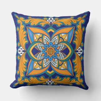 Belle Boho Italien Carrelage Coussin extérieur