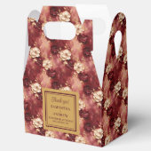 Belle Boite de Merci Mariage Or Broussch Bourgogne (Ouvert)