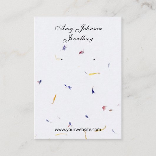 Belle Boucles d'oreilles en papier fleuri Cartes d (Devant)