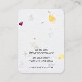 Belle Boucles d'oreilles en papier floral Cartes d (Dos)