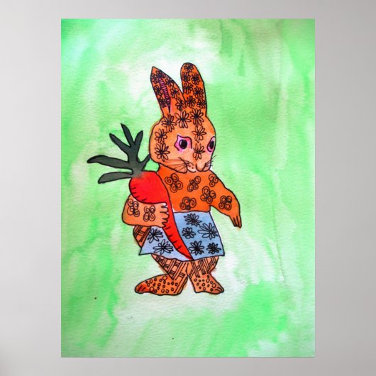 Belle bouée de Pâques enfants illustration affiche (Devant)