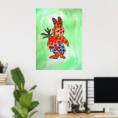 Belle bouée de Pâques enfants illustration affiche (Bureau à domicile)