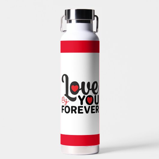 Belle bouteille d'eau tendance de la Saint Valenti (Avant)