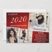 Belle Bright Red Graduation Invitation (Devant)