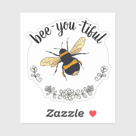 Belle Bumblebee Sticker (Feuille)
