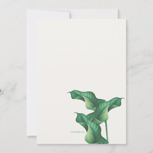 Belle Calla Lily Mariage Invitations (Dos)