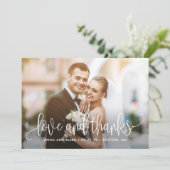 Belle calligraphie Carte de remerciements DE COULE (Debout devant)