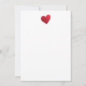 Belle calligraphie Coeur rouge Mariage Merci (Dos)