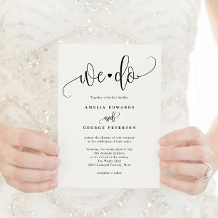 Belle calligraphie ÉDITABLE COULEUR Invitation LCC
