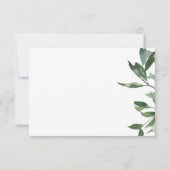 Belle calligraphie et mariage verdoyant Rsvp (Dos)