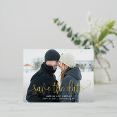 Belle Calligraphie Pile Enregistrer La Date Carte (Debout devant)