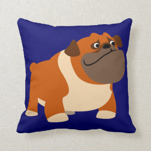 Belle caricature anglaise Coussin Bulldog