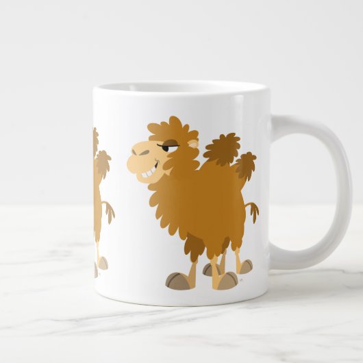 Belle caricature Camel à deux branches Jumbo Mug (Droite)