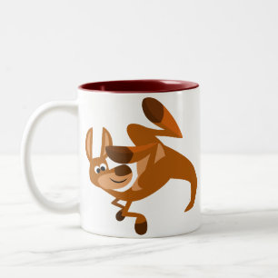 Belle caricature de la Mug Somersault de Kangaroo