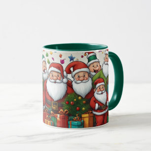 Belle caricature de Noël Santa Clause Mug