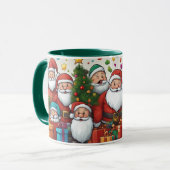Belle caricature de Noël Santa Clause Mug (Devant gauche)