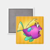 Belle caricature de poisson Aimant (Recto/Verso)