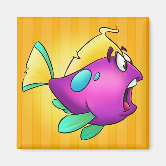 Belle caricature de poisson Aimant (Devant)