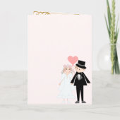 Belle caricature mariage invitation couple et rsvp (Dos)