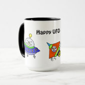 Belle caricature UFO Day Mug (Devant gauche)