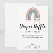 Belle carte à rabat Baby shower Arc-en-ciel (Devant / Derrière)