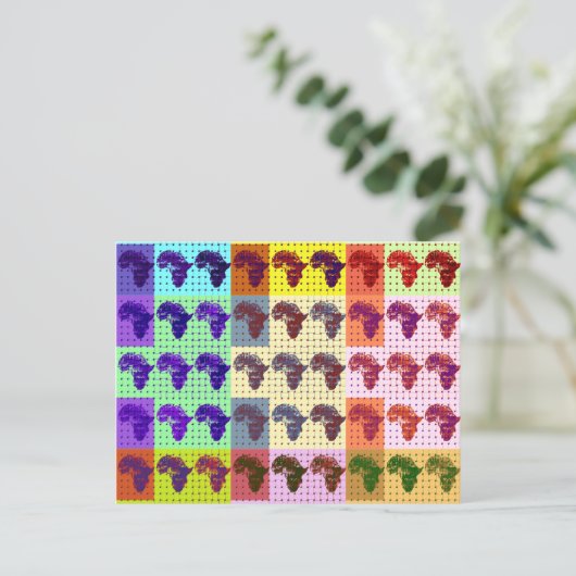 Belle carte africaine À damiers Pap art ethnique (Debout devant)