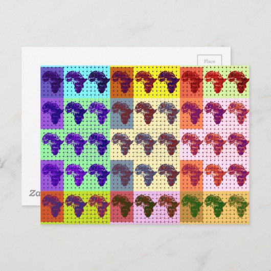 Belle carte africaine À damiers Pap art ethnique (Devant / Derrière)