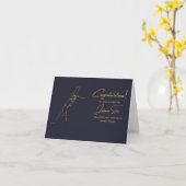 Belle carte Bleue et Or (Fleur jaune)
