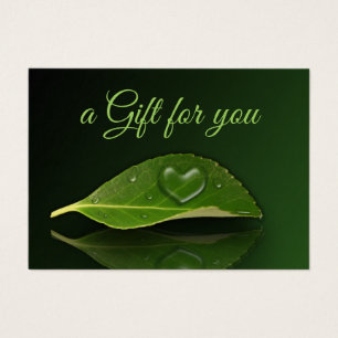 Belle Carte Cadeau En Forme De Coeur Droplet Feuil