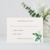 Belle carte Calla Lily RSVP (Debout devant)