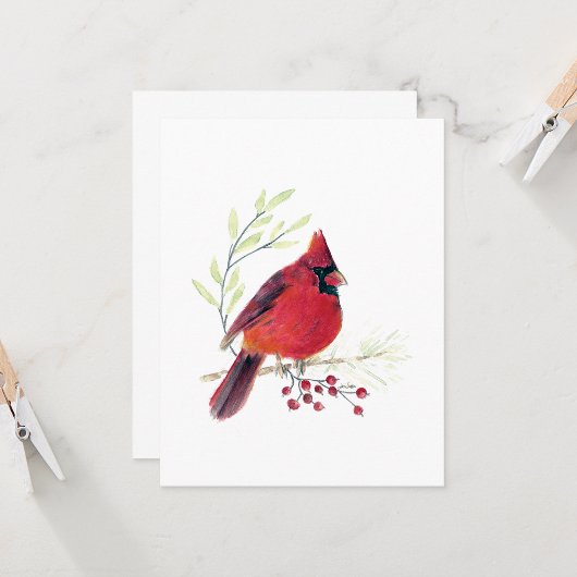 Belle carte Cardinal Rouge