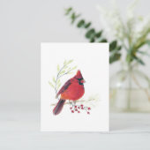 Belle carte Cardinal Rouge (Debout devant)