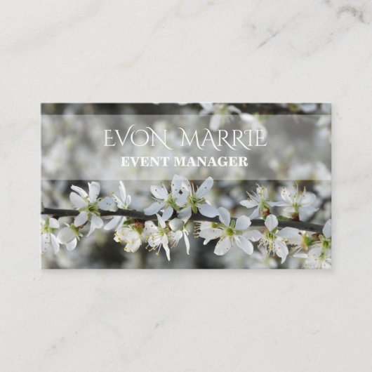 Belle carte d'affaires fleurie (Devant)