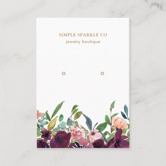 Belle carte d'affichage à oreilles florales violet (Devant)