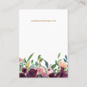 Belle carte d'affichage à oreilles florales violet (Dos)