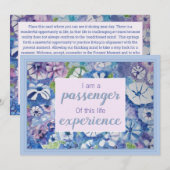 Belle carte d'affirmation de pratique spirituelle (Devant / Derrière)