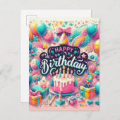 Belle carte d'anniversaire (Devant / Derrière)